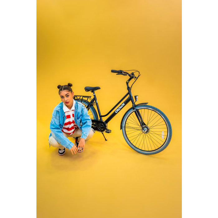 Crown New York Plus 28 inch Damesfiets 53cm Midnight Black N3