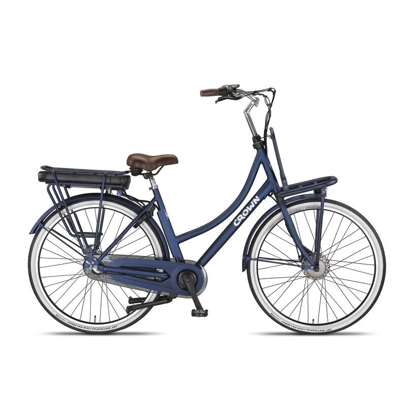 Crown Venice E-bike Dames 28 inch 53cm Jeans Blauw 3v