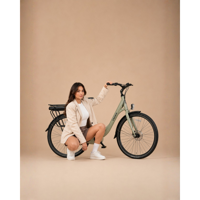 Crown Los Angeles Elektrische Damesfiets 28 inch 52cm