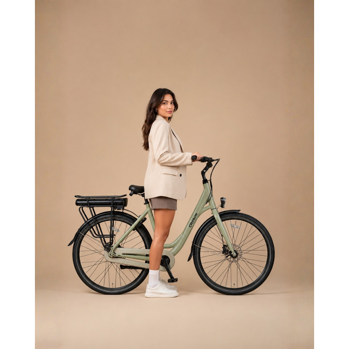 Crown Los Angeles Elektrische Damesfiets 28 inch 52cm