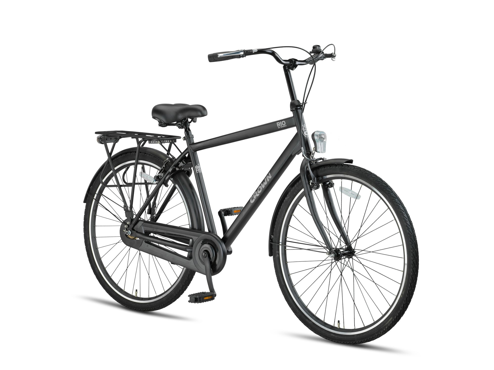 Crown Rio 28inch Herenfiets 52cm Mat Zwart
