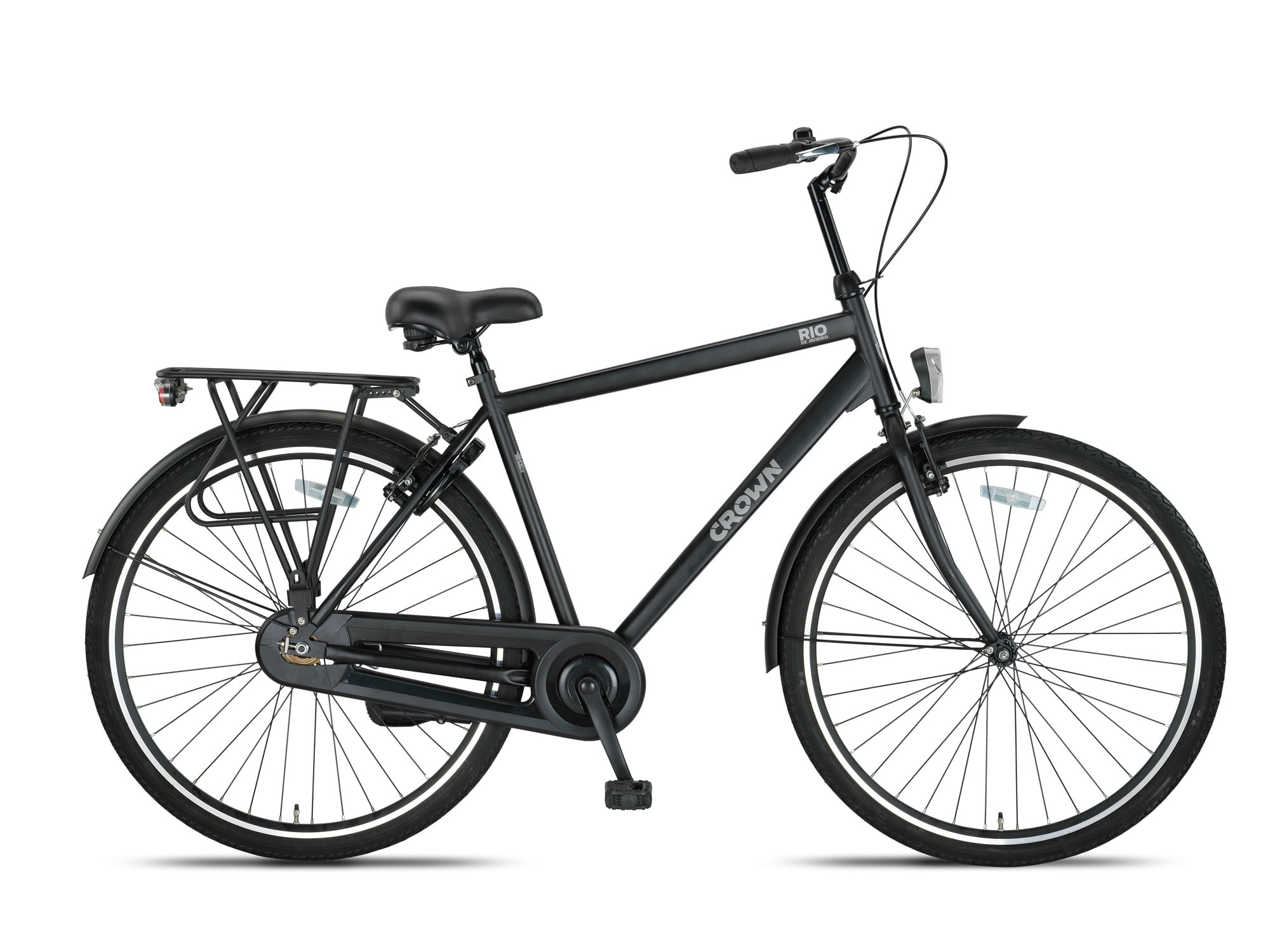 Crown Rio 28inch Herenfiets 52cm Mat Zwart