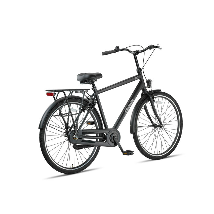 Crown Rio 28inch Herenfiets 52cm Mat Zwart