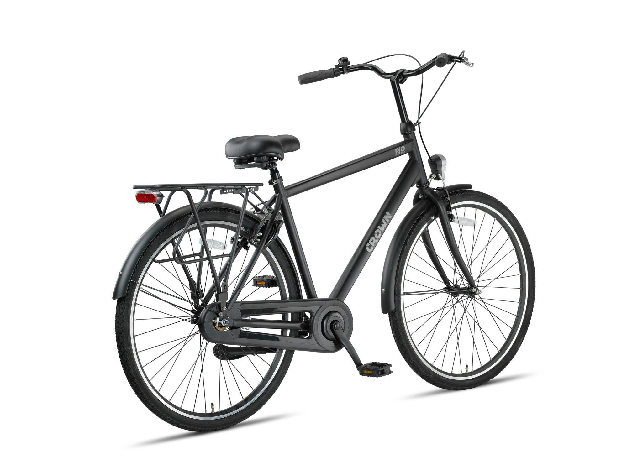 Crown Rio 28inch Herenfiets 52cm Mat Zwart