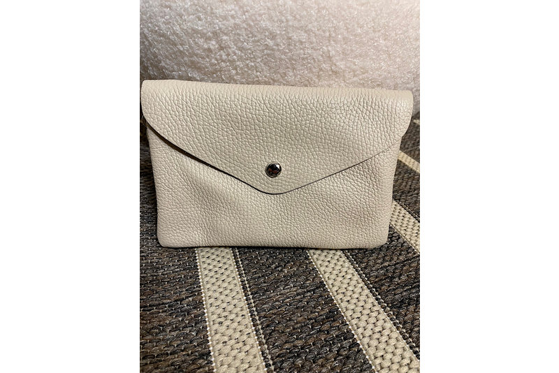 Envelop tasje leer beige