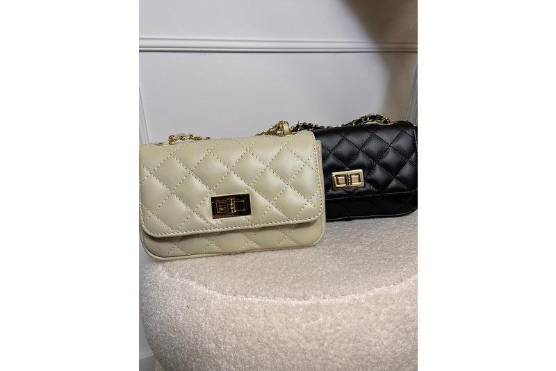 Coco bag leer medium beige