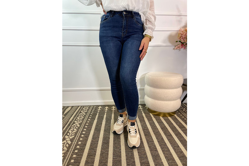 Lucy Push up jeans donker blauw