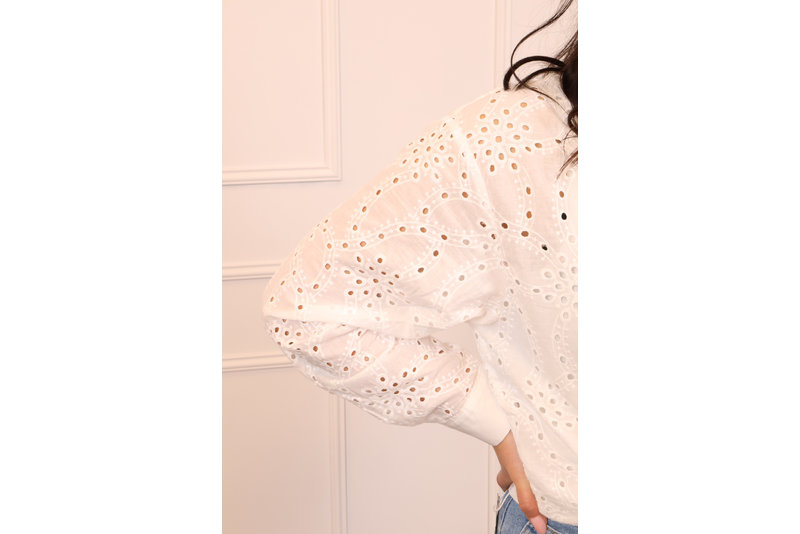 Embroided blouse wit