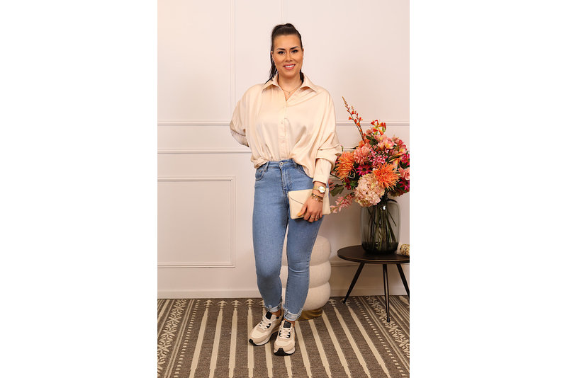 Blouse butterfly champagne