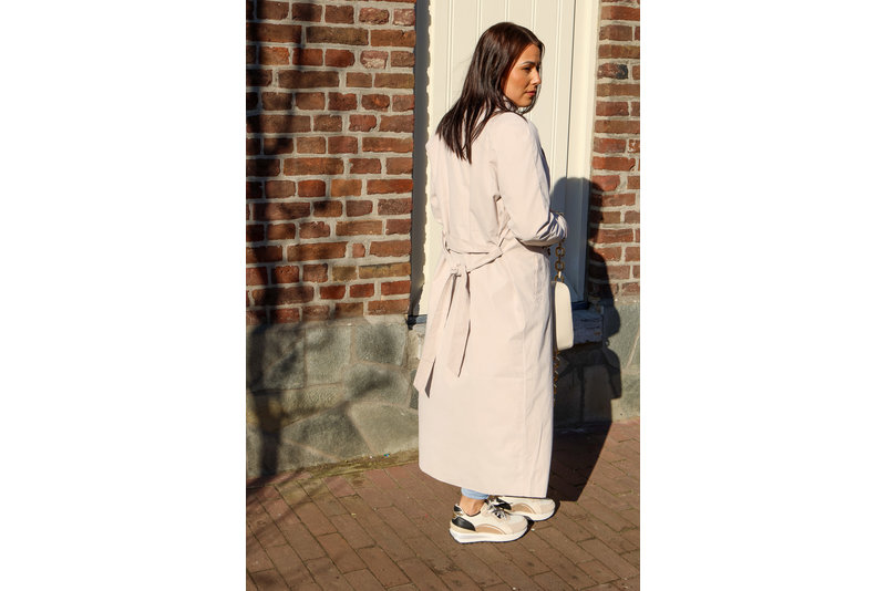 Panther oversize trenchcoat beige