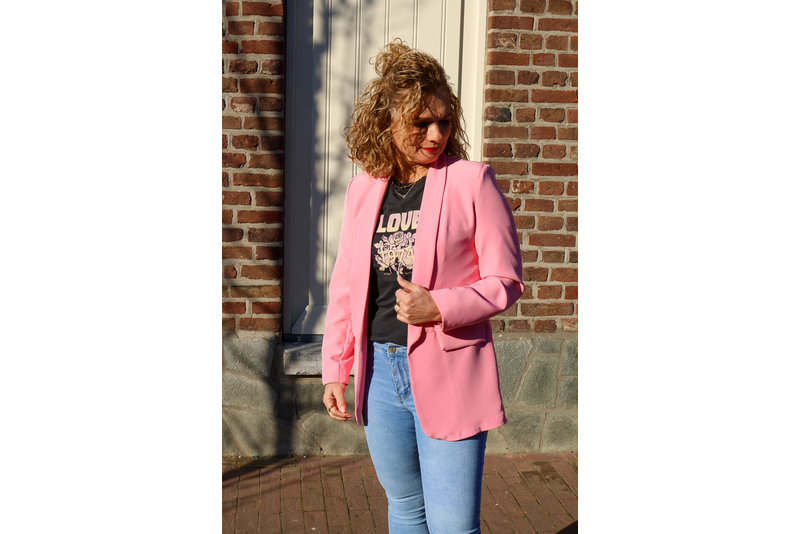 Blazer basic roze