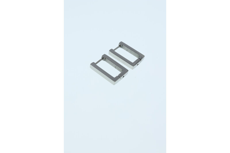 Oorbel silver square
