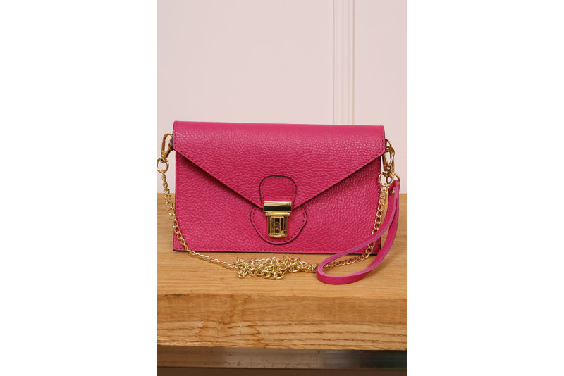 Enveloppe clutch chain leer