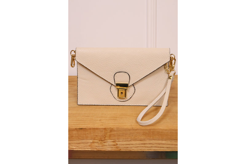 Enveloppe clutch chain leer