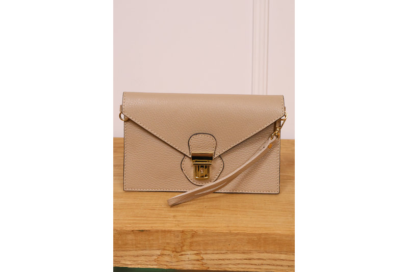 Enveloppe clutch chain leer
