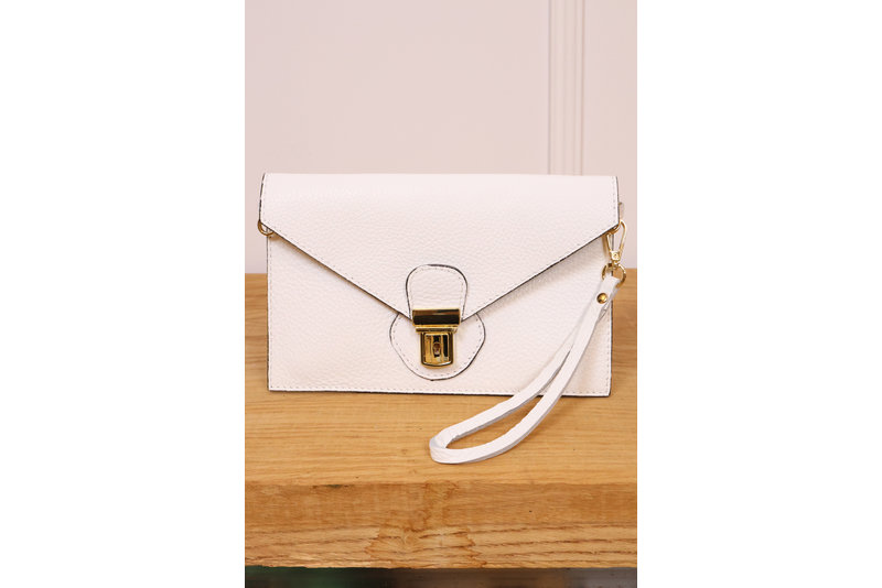 Enveloppe clutch chain leer