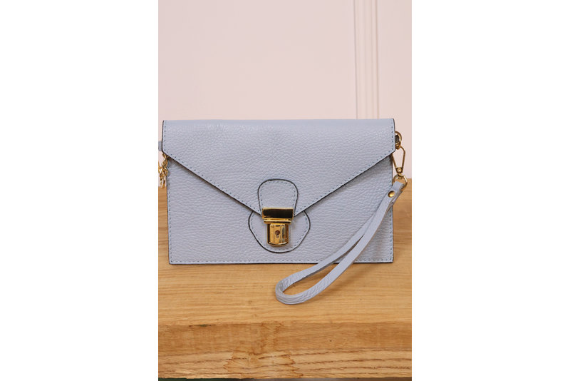 Enveloppe clutch chain leer