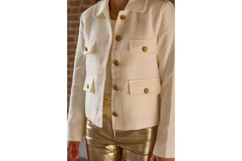 short blazer ecru