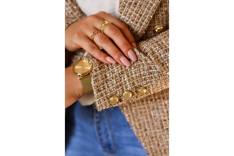gold blazer