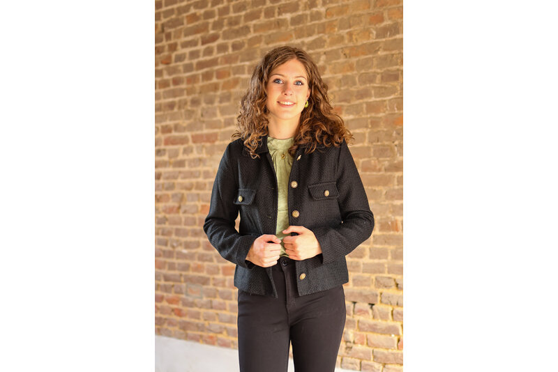 short blazer zwart