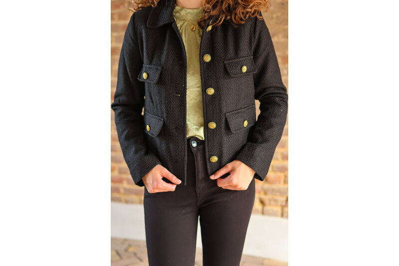 short blazer zwart