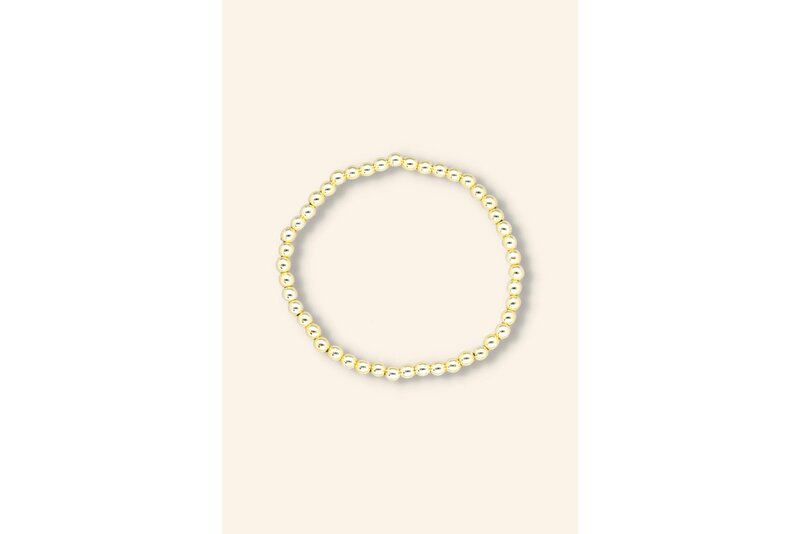 Armbandje kraal goud 4mm