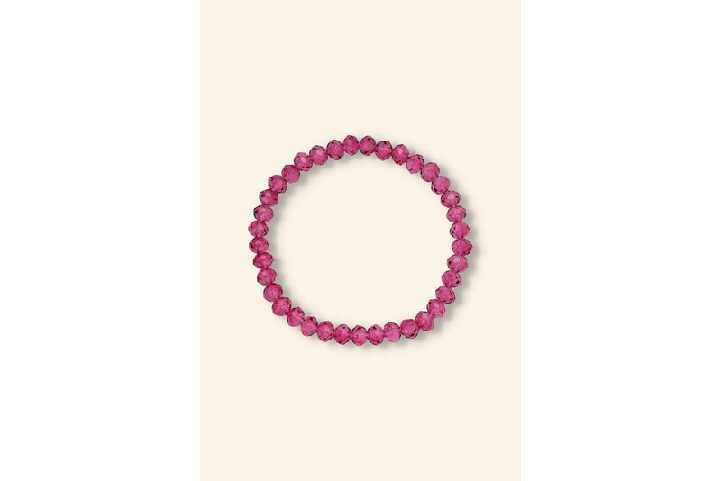 Crystal armband clear fuchsia