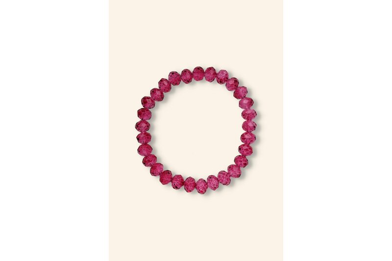 Crystal armband clear fuchsia