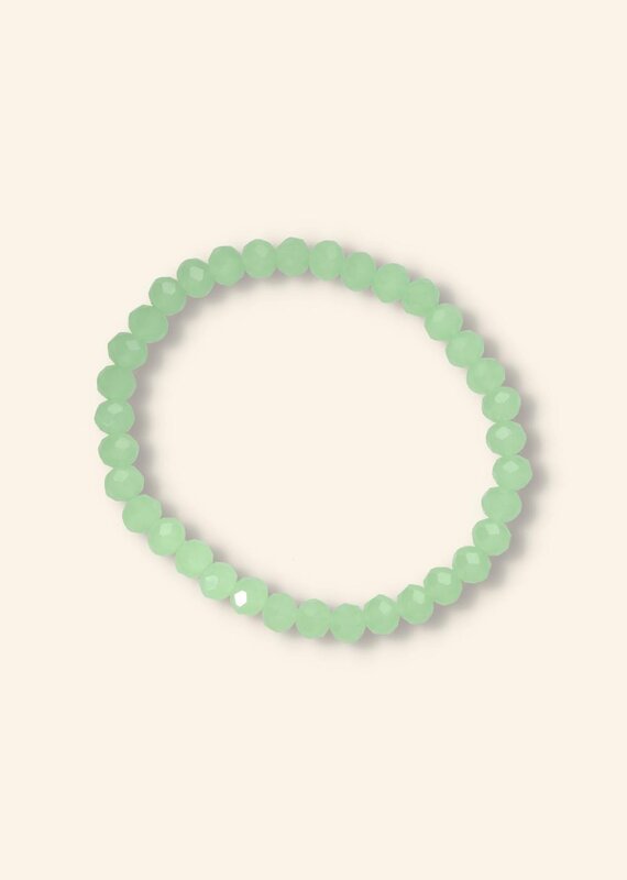 J&J Crystal armband sea green 6 en 8mm dikte