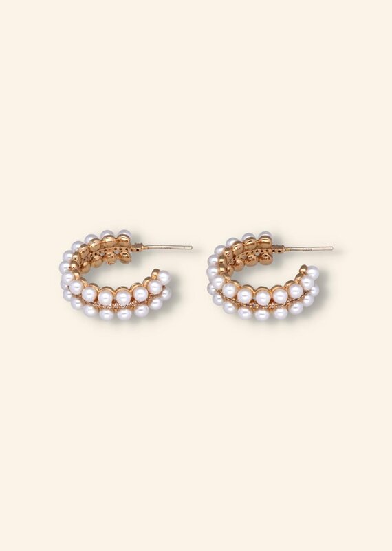 J&J Parel earring 2 rows