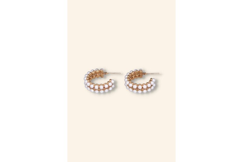 Parel earring 2 rows