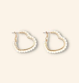 J&J Parel earring heart