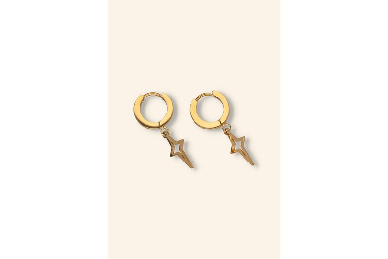 Long star small hoop