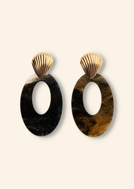 J&J Shell statement earring