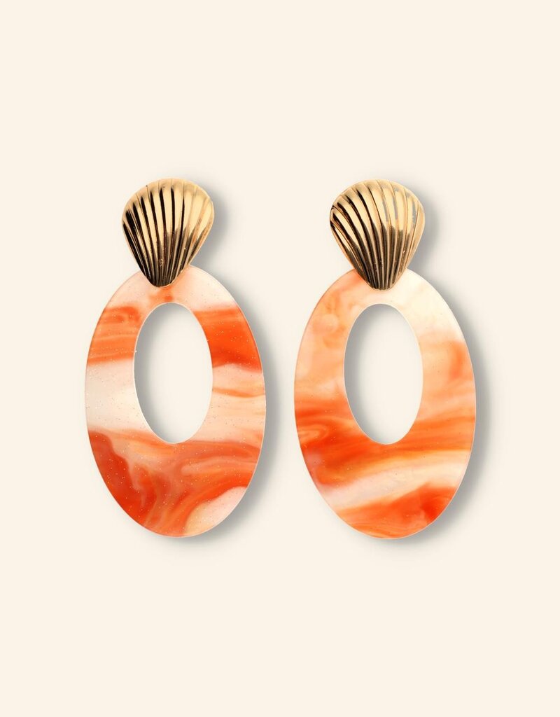 J&J Shell statement earring