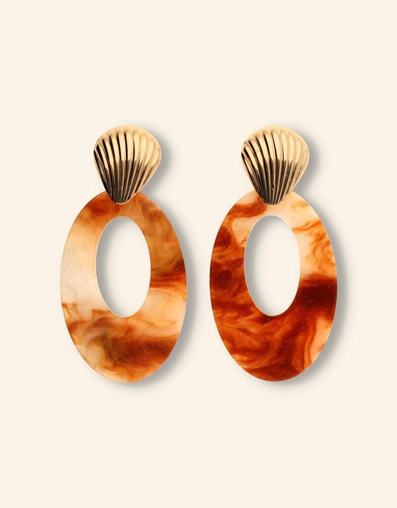 J&J Shell statement earring