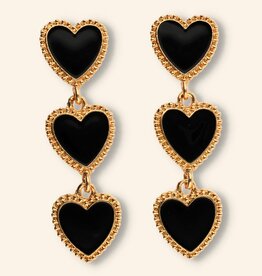 J&J Triple heart statement earring