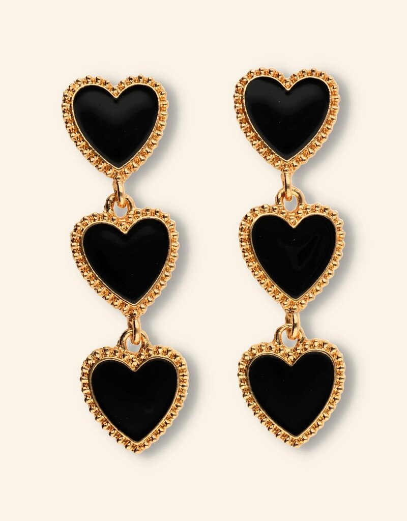 J&J Triple heart statement earring