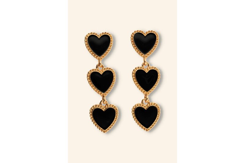 Triple heart statement earring
