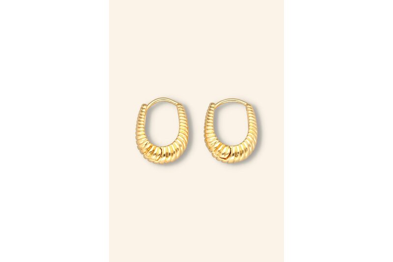 Oorring oval seashell