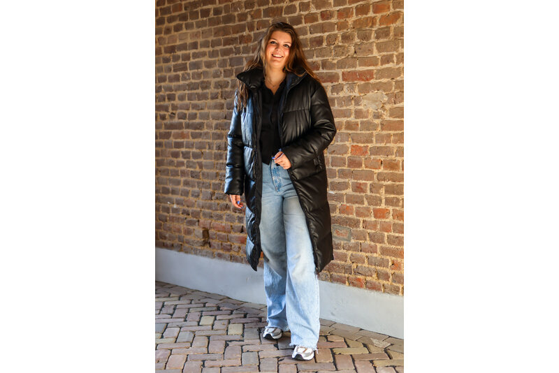 ny favo long jacket zwart