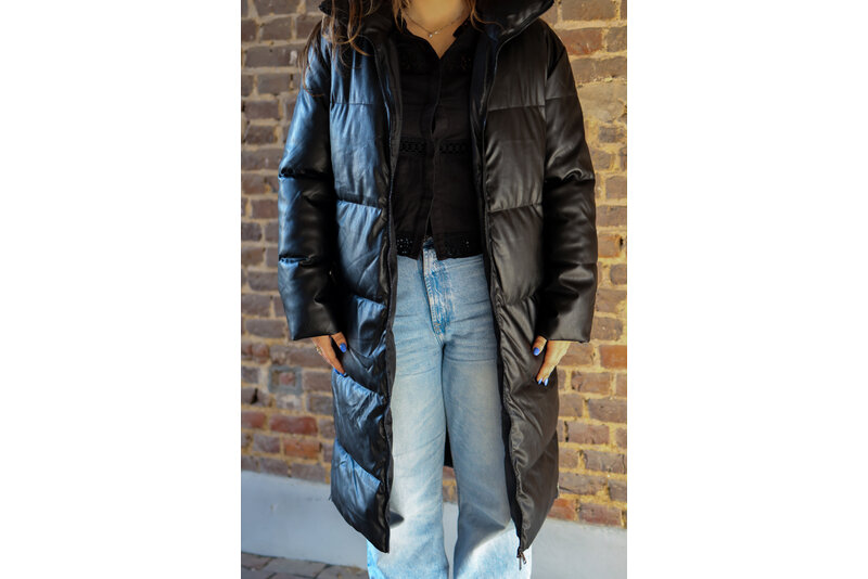 ny favo long jacket zwart
