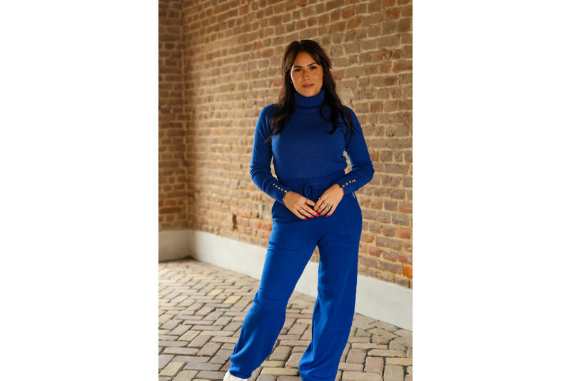 Comfy pant blauw