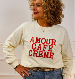 Bisous sweater amour cafecreme