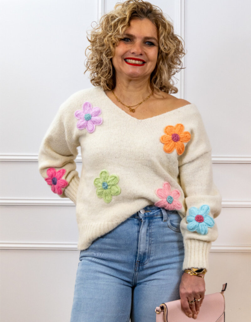 Multi blooms knit