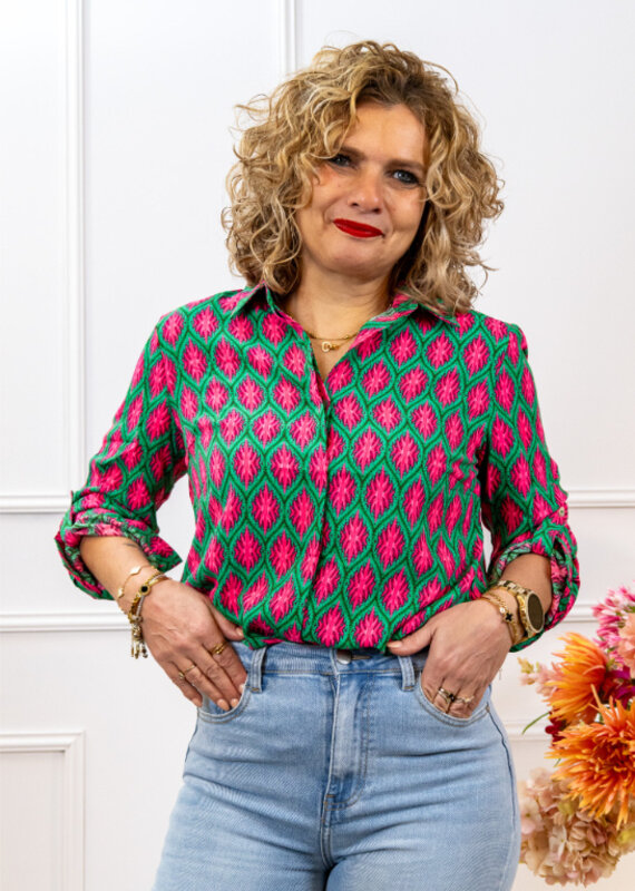 Sarah John Caribic flower blouse