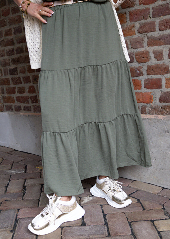 hannah midi skirt green