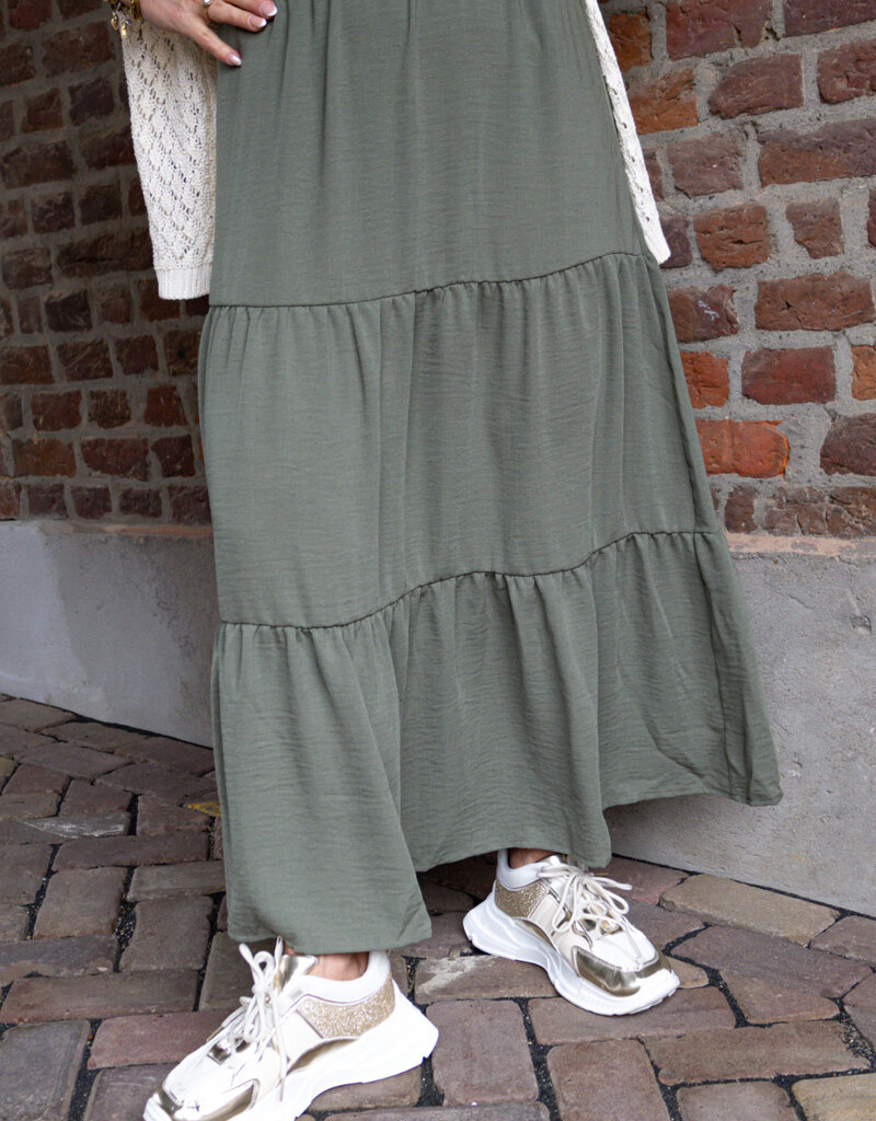 hannah midi skirt green