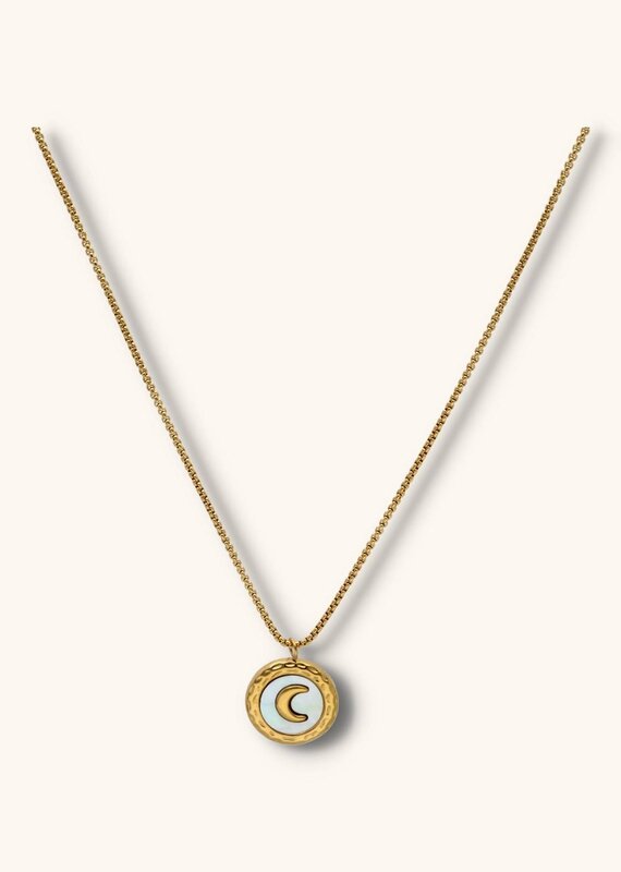 J&J Munt ketting met maantje