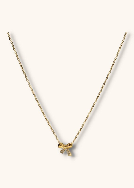 J&J Ketting met strass strikje